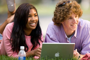 Students in Grass