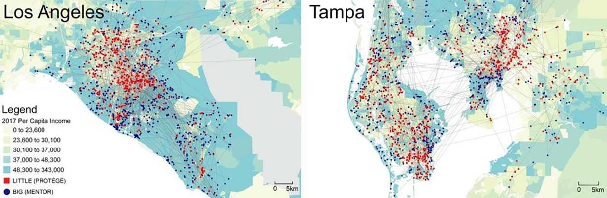 Los Angeles and Tampa